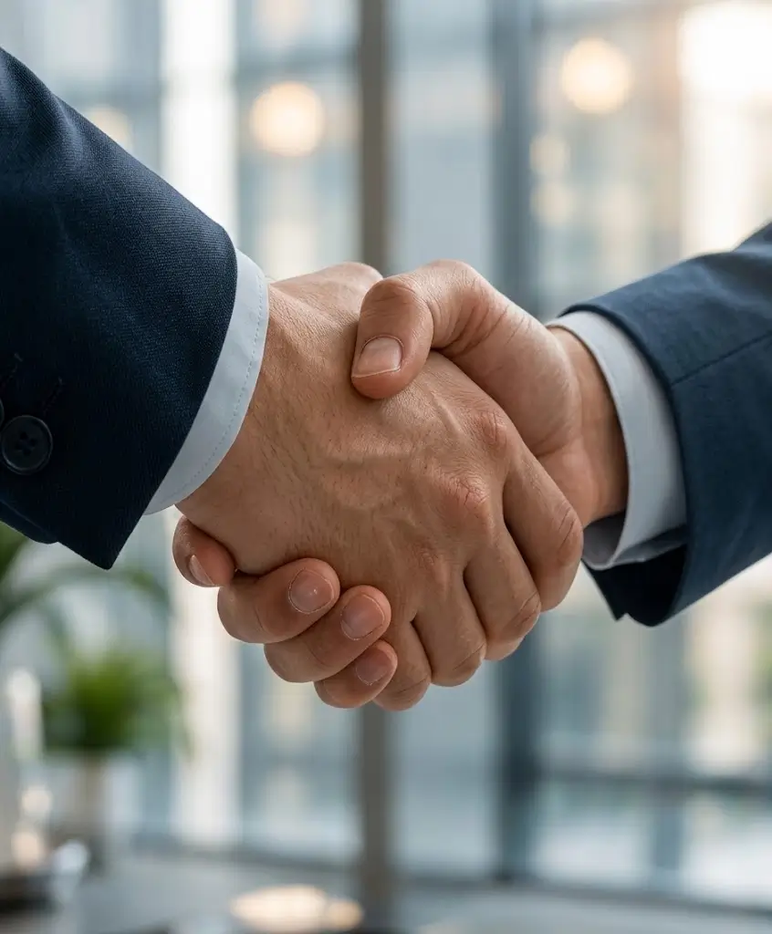 Handshake business agreement